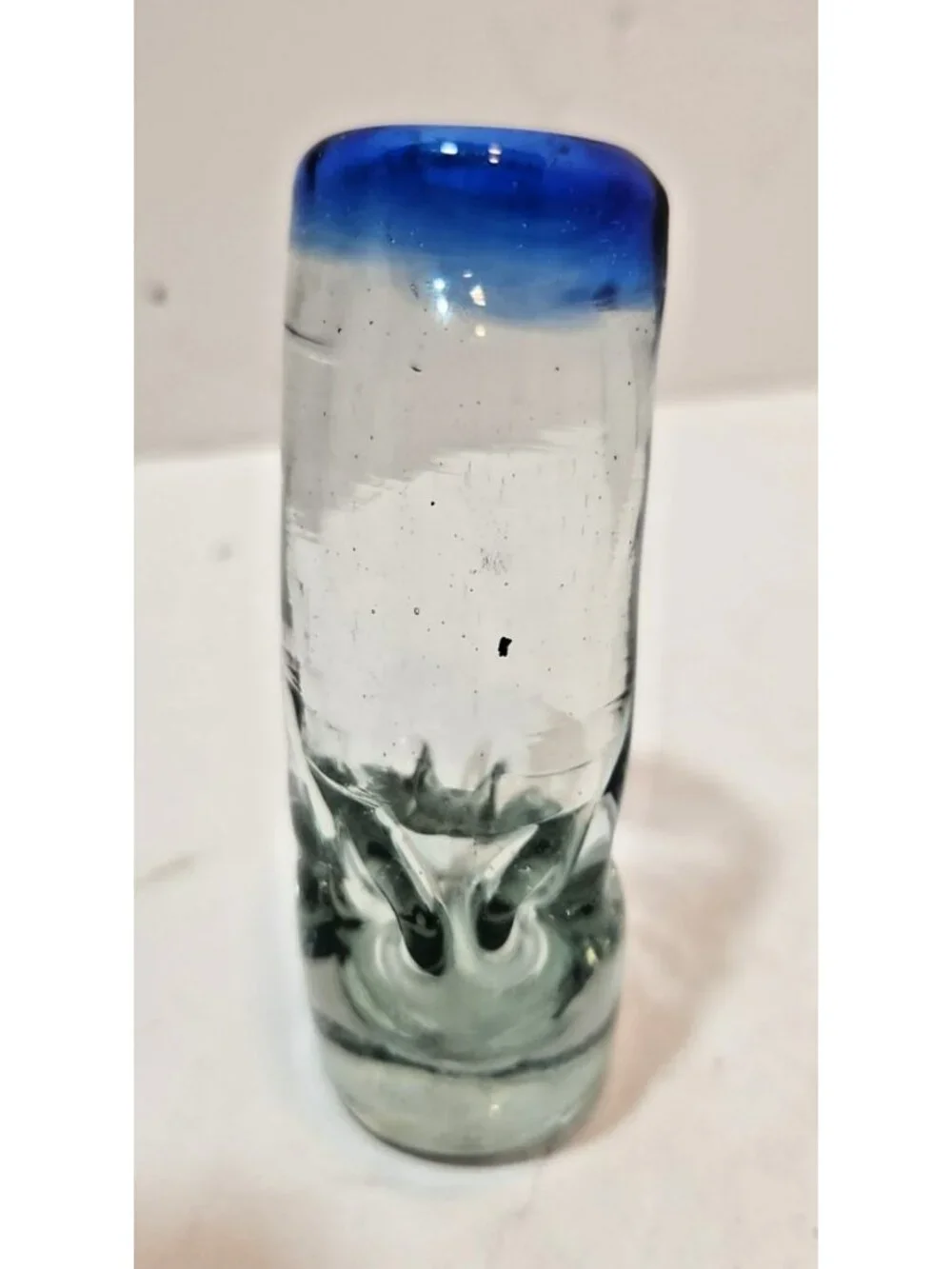 Mextequil Mexican Tequila Shot Glass Hand Blown Glass - Set of 5  2 oz- Bent